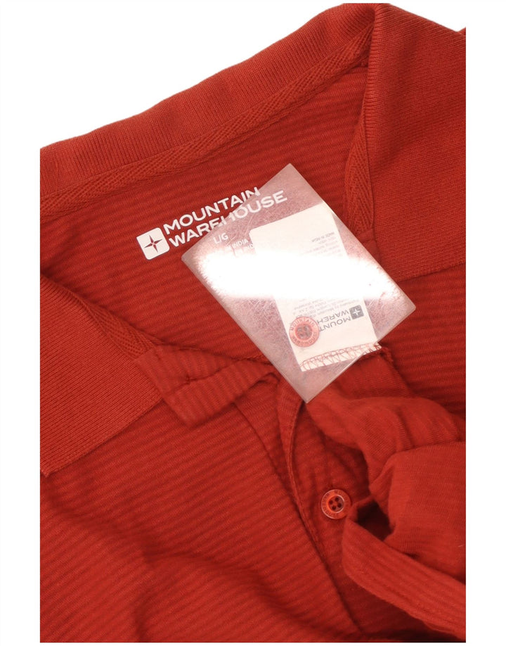 Mountain Warehouse Herre poloshirt Stor rød nålestribet bomuld