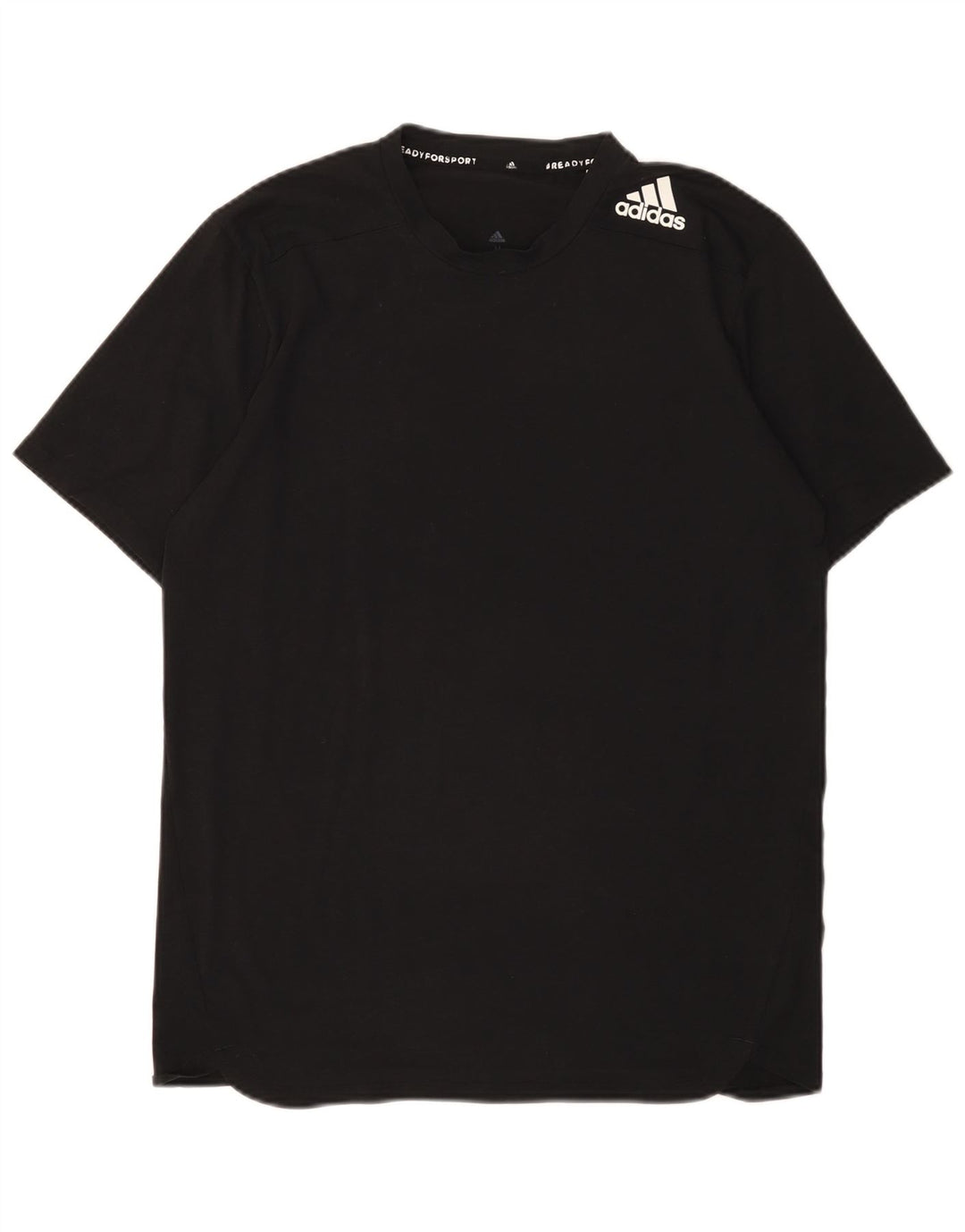 Adidas T-shirt top mellem sort polyester til mænd