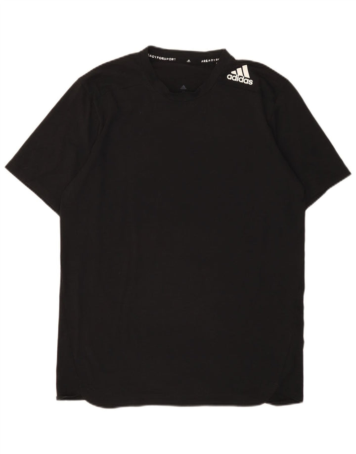 Adidas T-shirt top mellem sort polyester til mænd