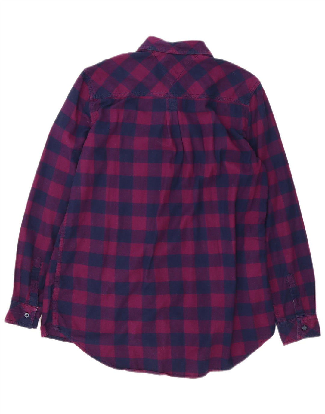 Tommy Hilfiger Dame Overshirt Shirt UK 10 Small Purple Check