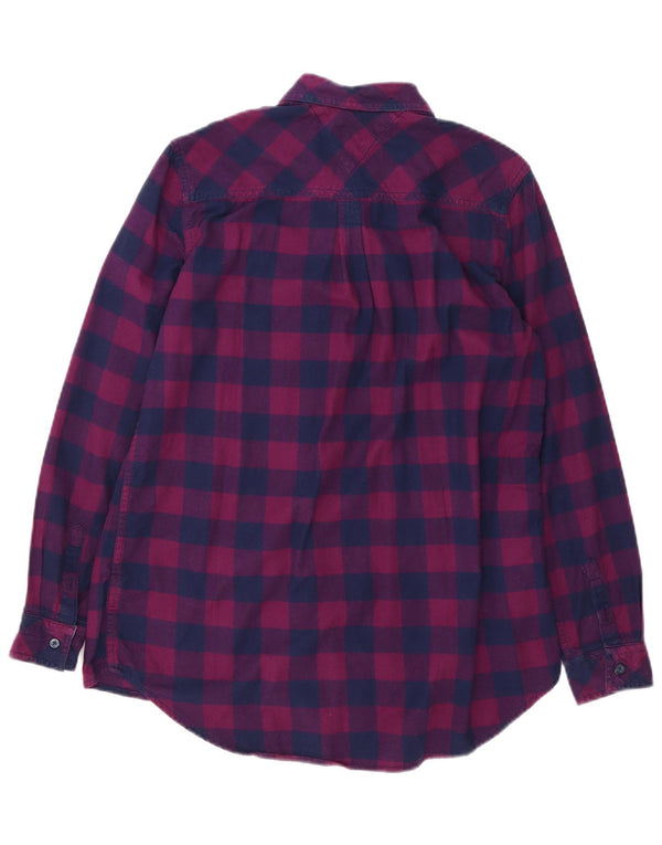 Tommy Hilfiger Dame Overshirt Shirt UK 10 Small Purple Check