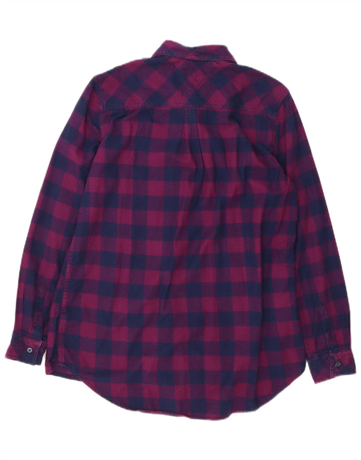 Tommy Hilfiger Dame Overshirt Shirt UK 10 Small Purple Check