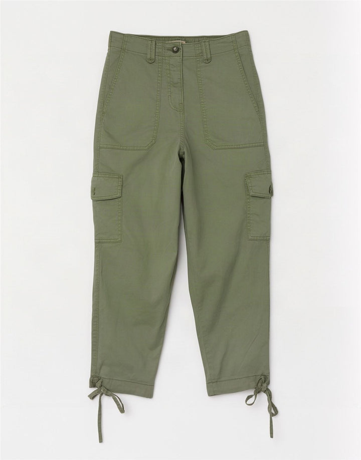 Marks & Spencer Dame Crop Cargo Bukser Medium W26 L23 Grøn Lyocell
