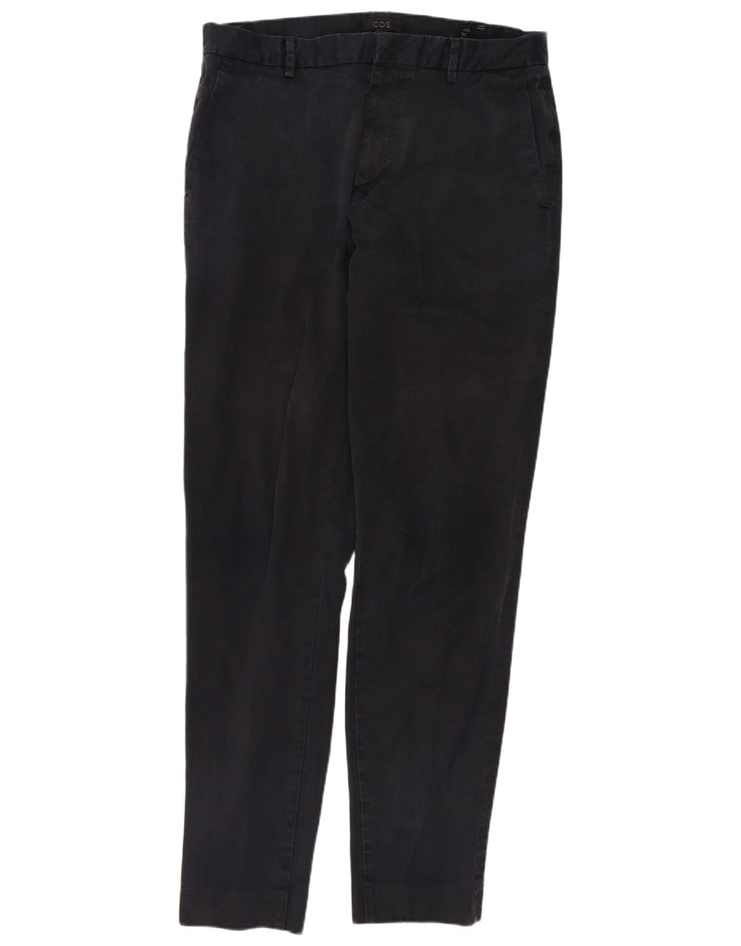 COS Slim Chino-bukser til mænd EU 48 Medium W30 L31 Marineblå bomuld