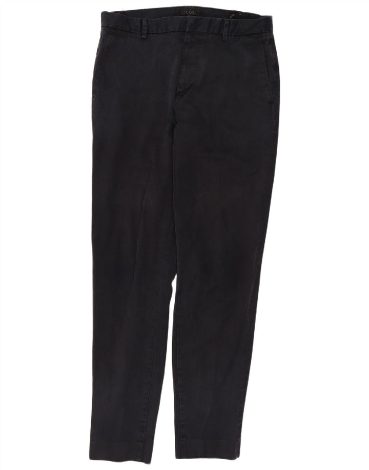 COS Slim Chino-bukser til mænd EU 48 Medium W30 L31 Marineblå bomuld