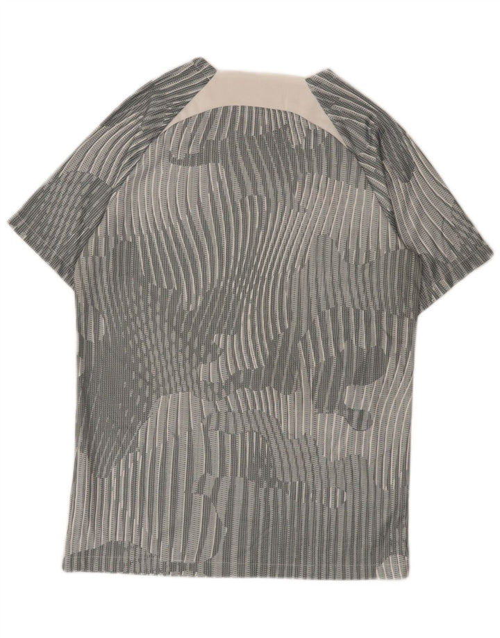 Nike T-shirt top mellem grå stribet polyester til mænd