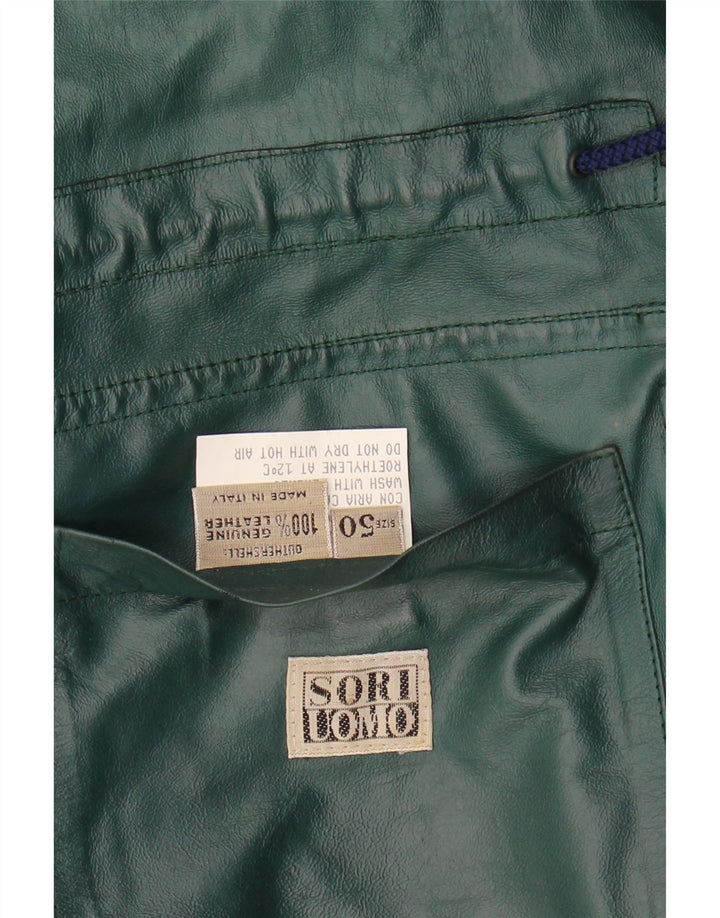 Vintage herre ruskindsjakke IT 50 Stor marineblå læder