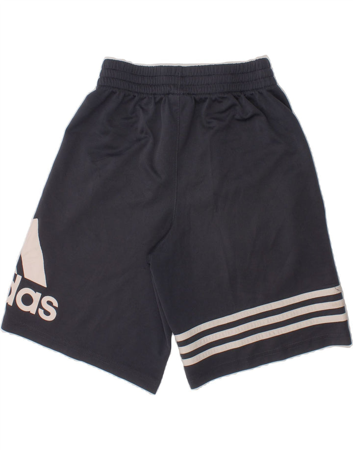 ADIDAS Boys Graphic Sport Shorts 7-8 Years  Grey Polyester Vintage Adidas and Second-Hand Adidas from Messina Hembry 