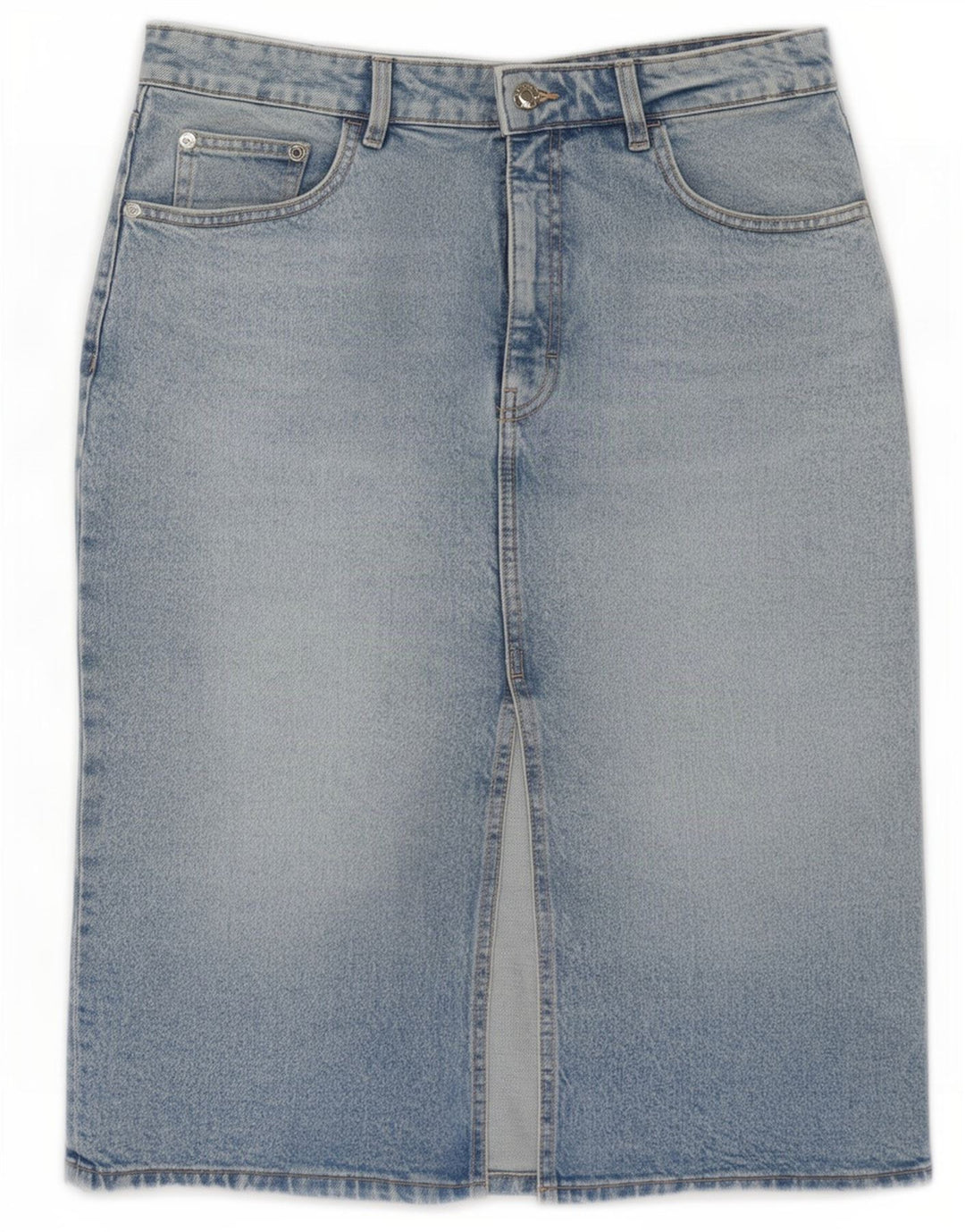 Zara Dame Denim Nederdel Large W30 Blå