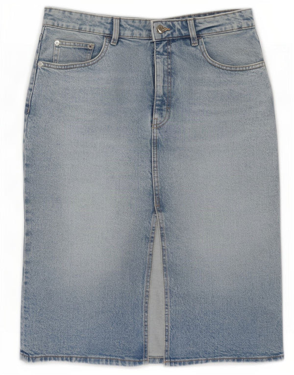 Zara Dame Denim Nederdel Large W30 Blå