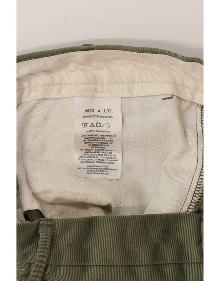 Levi's Straight Chino-bukser til mænd W30 L32 Grøn polyester