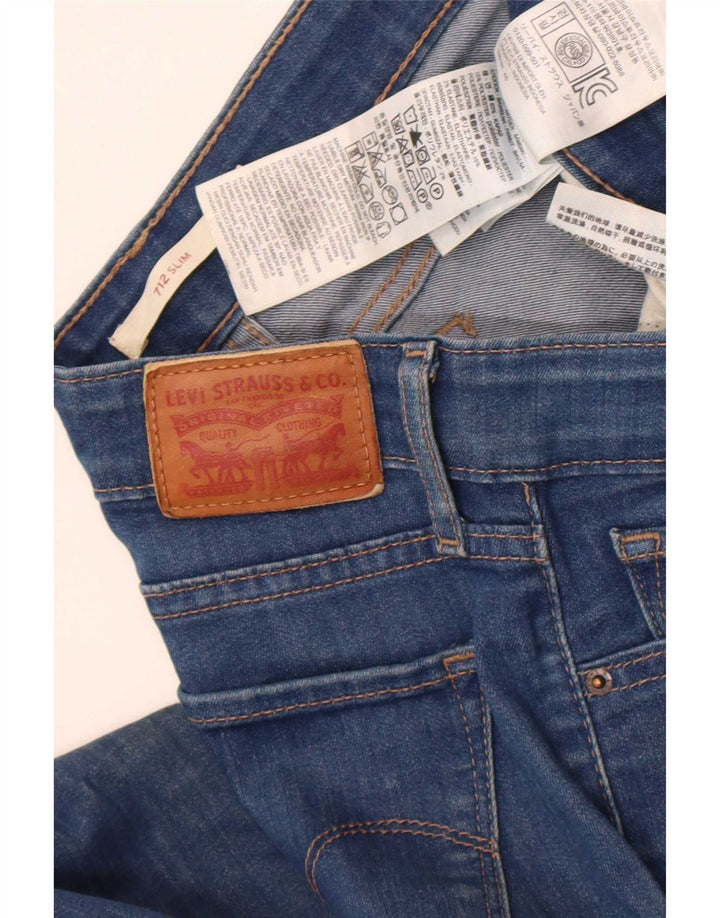 Levi's Dame 712 Slim Jeans W26 L34 Blå Bomuld