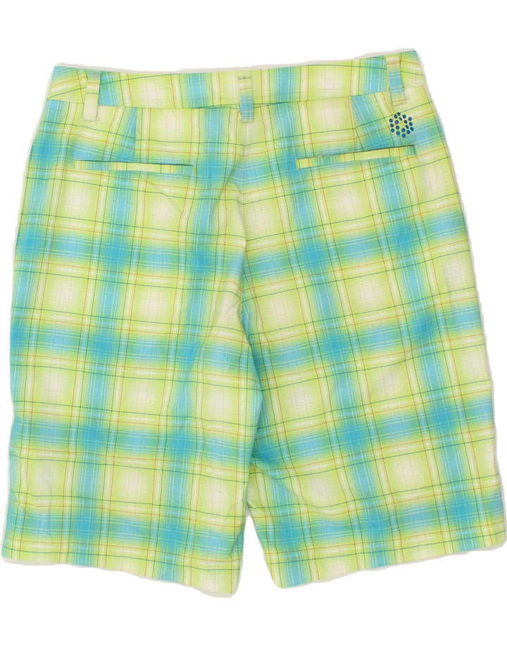 PUMA Mens Chino Shorts W32 Medium Green Check Polyester Vintage Puma and Second-Hand Puma from Messina Hembry 