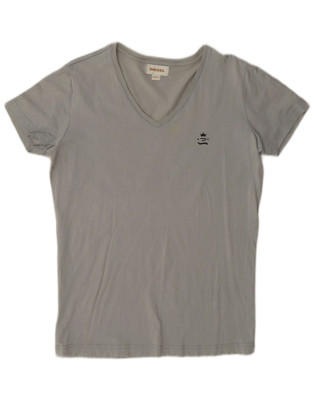 Diesel Herre T-Shirt Top Lille Grå Bomuld