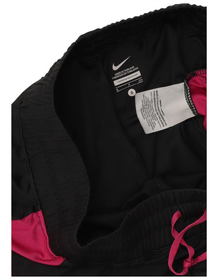 NIKE sportsshorts til kvinder UK 10 Small Black Colourblock Polyester