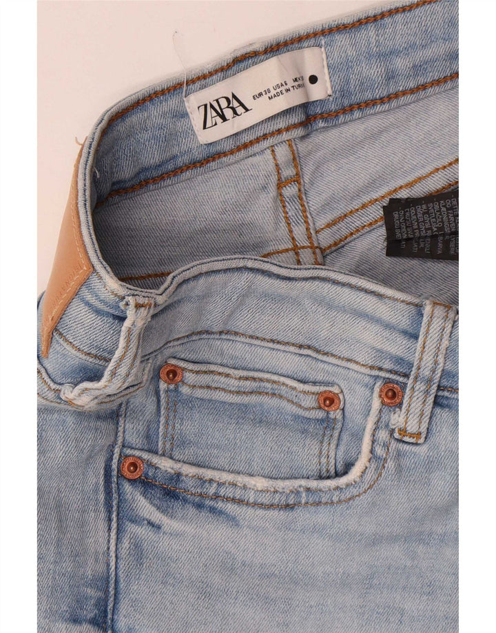 Zara Dame Slim Jeans EU 38 Small W28 L27 Blå Bomuld