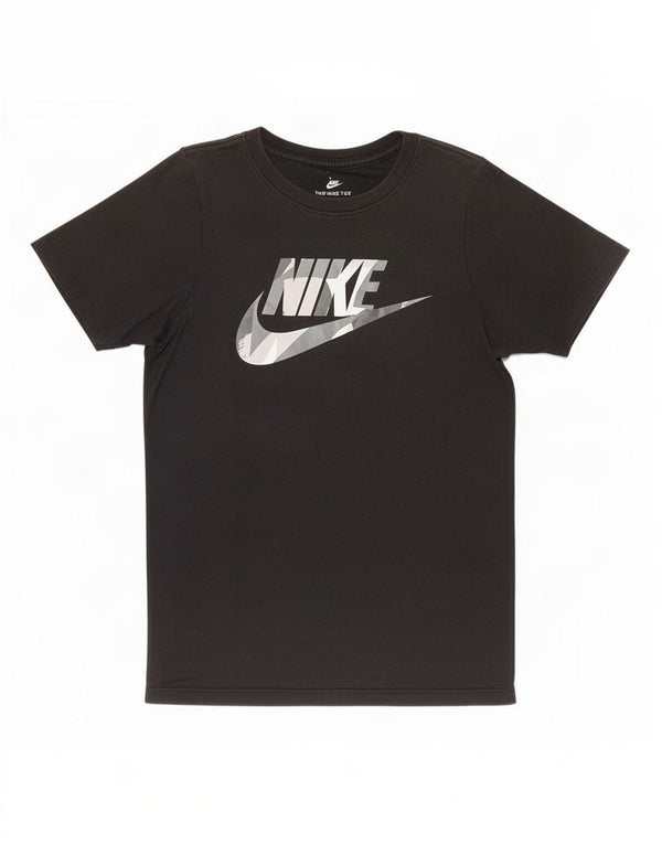 Nike Boys Athletic Cut Grafisk T-Shirt Top 8-9 år Lille Sort