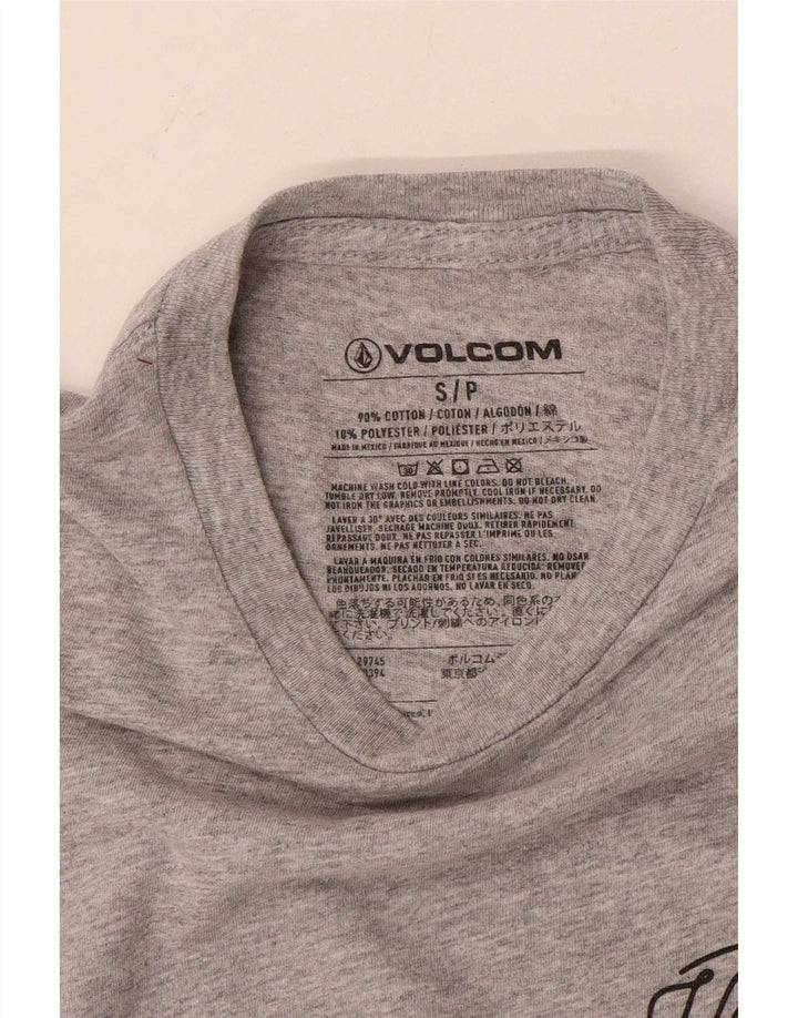 Volcom Herre grafisk T-shirt Top Lille grå Flecked Bomuld