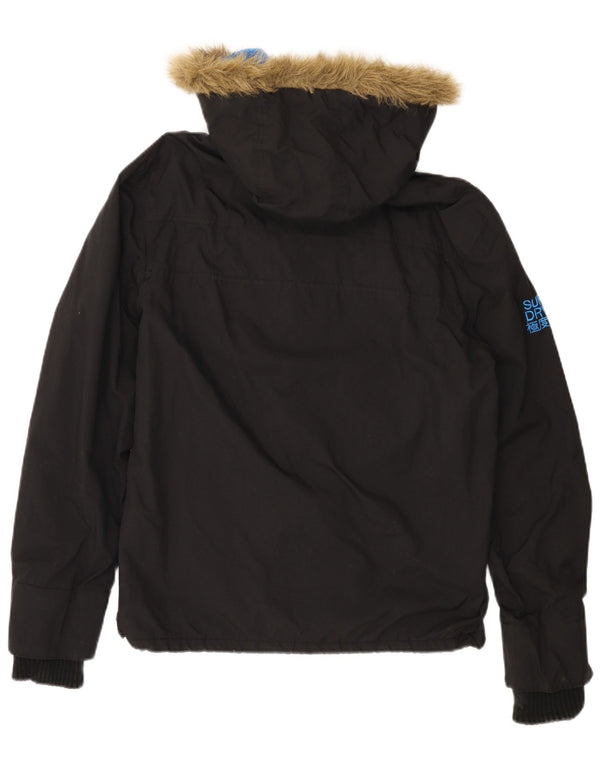 SUPERDRY Herre Windcheater Hættevindjakke UK 40 Large Black