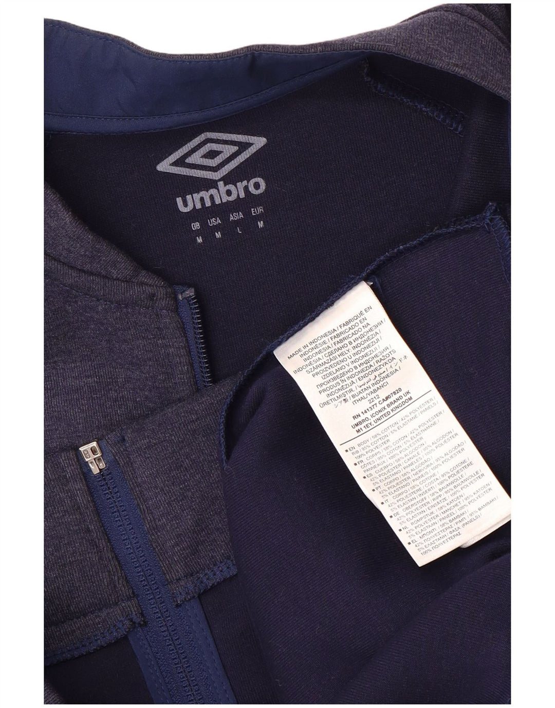 UMBRO Herre grafisk træningsdragt Topjakke Medium Navy Blue Colourblock