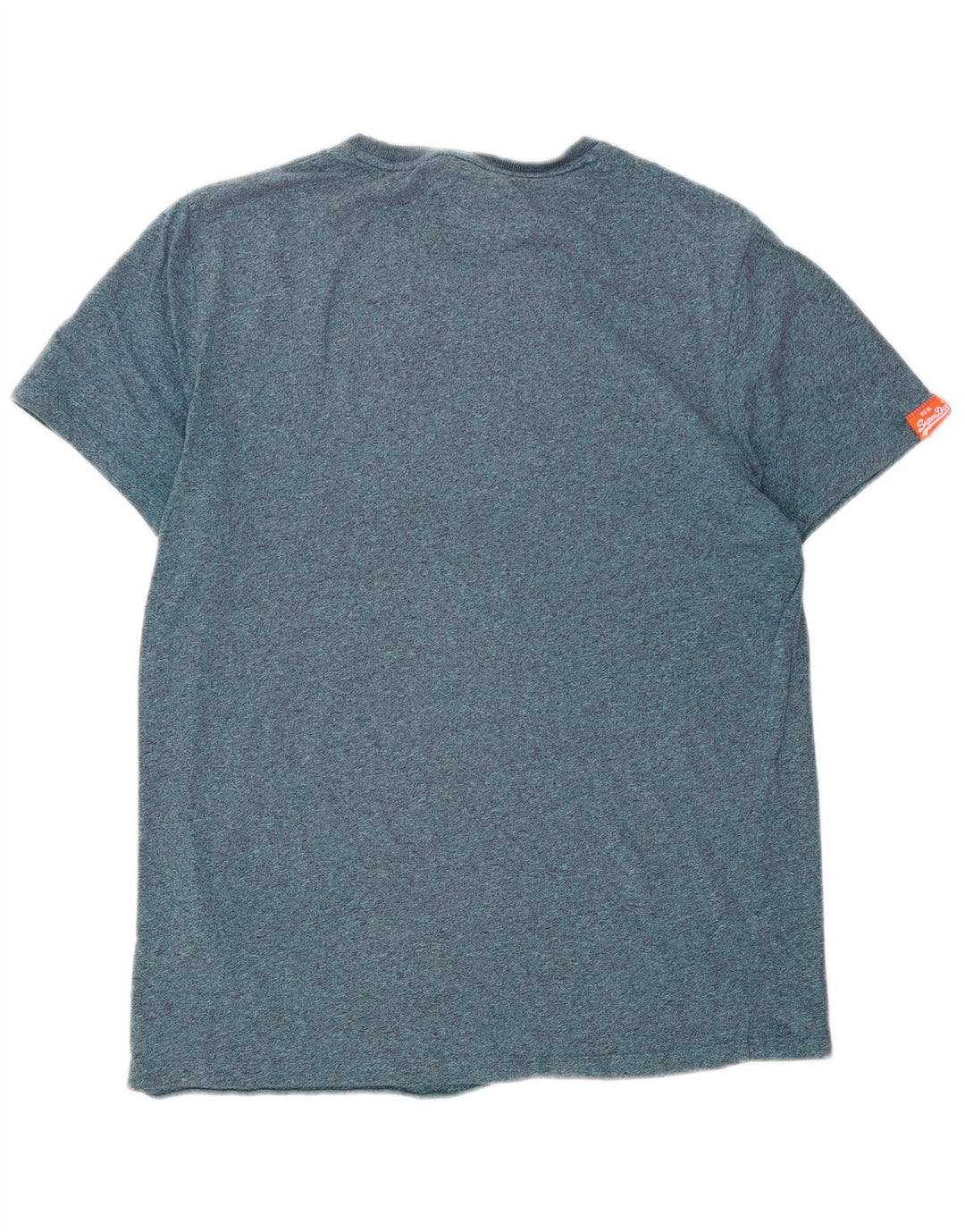 Superdry T-shirt top til mænd, stor blå flækket