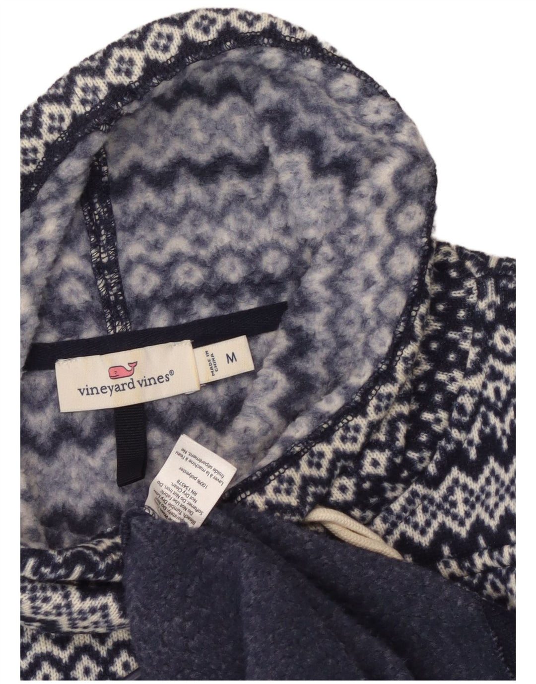 VINEYARD VINES Dame Sweatshirt Jumper UK 14 Medium Navy Blue Fair Isle