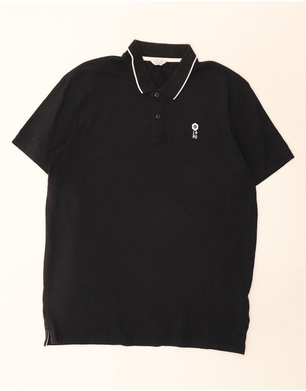 Jack & Jones herre poloskjorte 2XL sortstribet bomuld