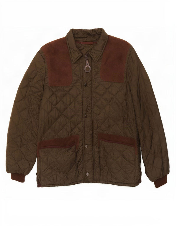 Barbour Herre quiltet jakke Størrelse 42 XL Grøn Colourblock