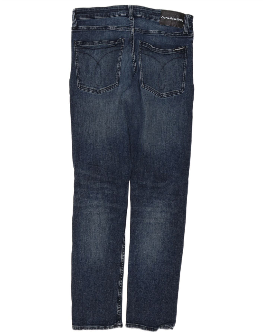 CALVIN KLEIN Herre Etroite Slim Jeans W31 L32 Blå Bomuld