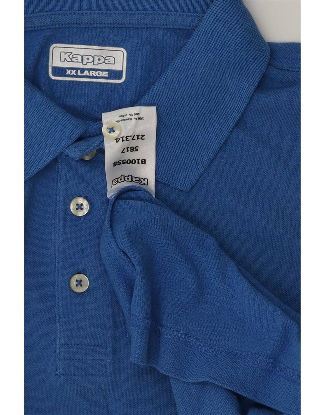 Kappa herre poloshirt 2XL blå bomuld