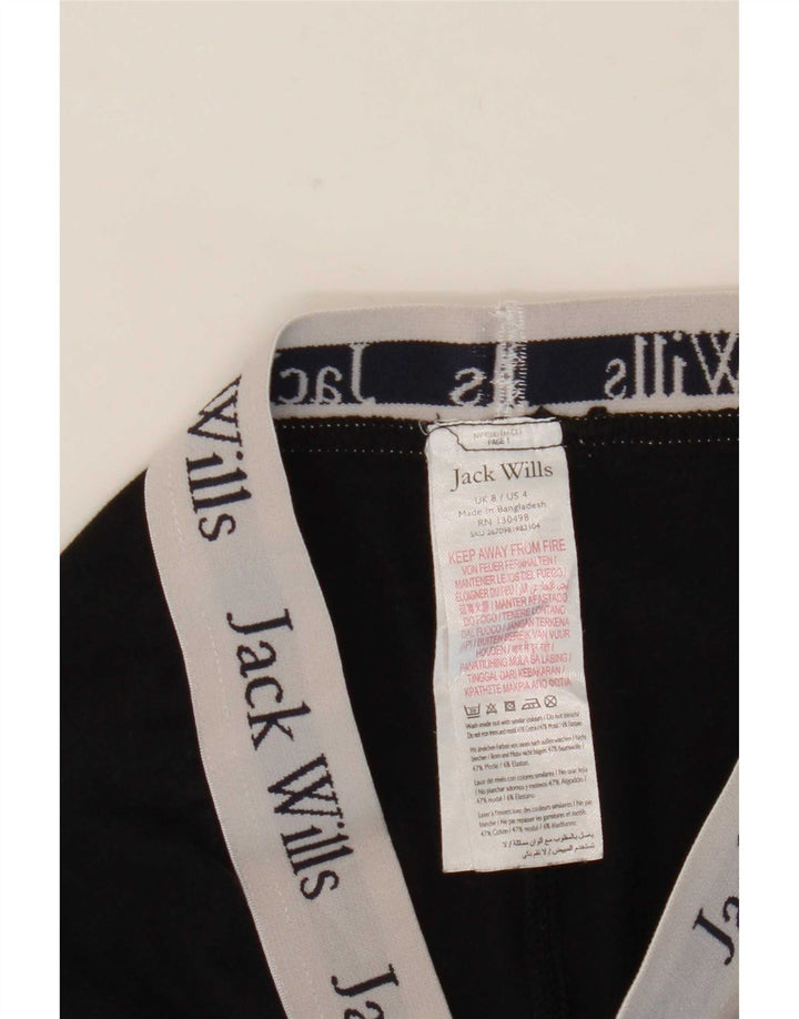 Jack Wills Kvinders Grafiske Leggings UK 8 Small Black Colourblock Modal