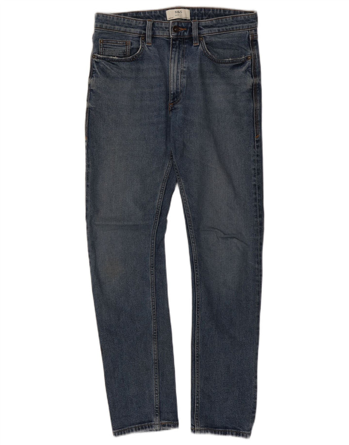 Marks & Spencer Herre Slim Jeans W32 L30 Blå Bomuld