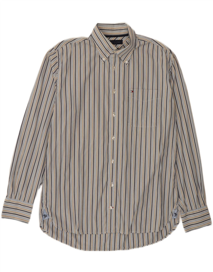 TOMMY HILFIGER Herreskjorte Stor flerfarvet stribet bomuld