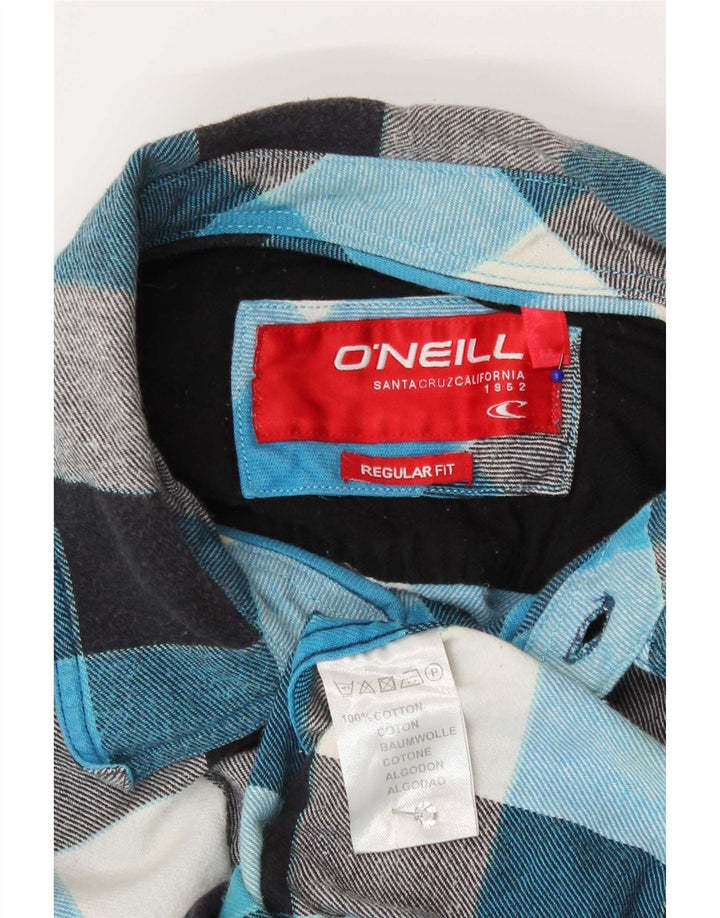 O'Neill Herre Regular Fit Flanellskjorte Medium Blue Gingham Cotton