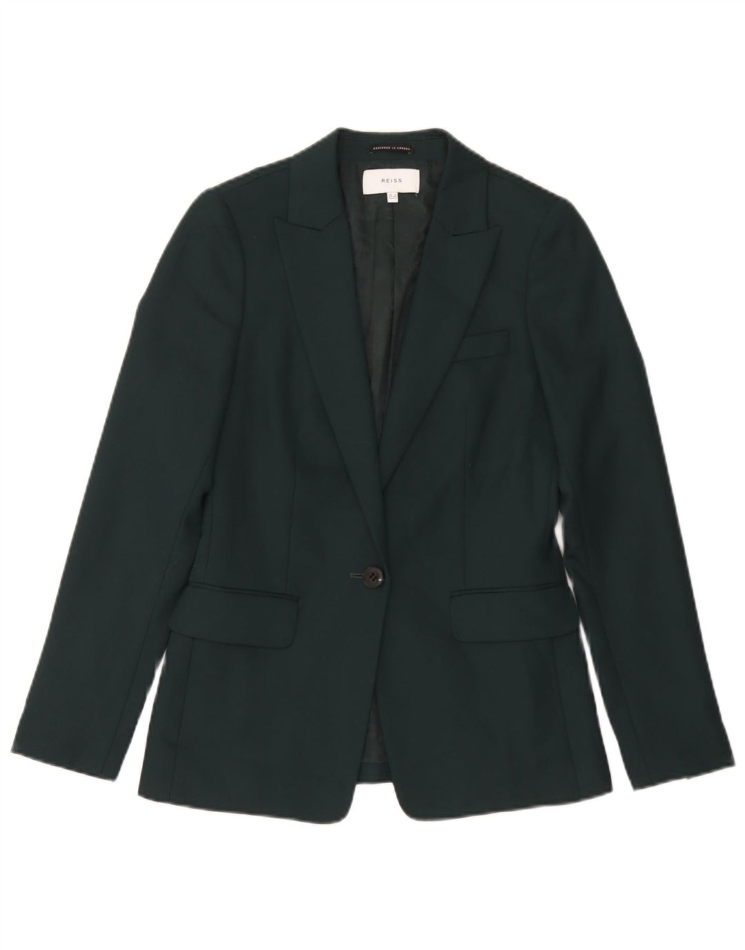 Reiss Dame 1 Knap Blazer Jacket UK 8 Lille Grøn