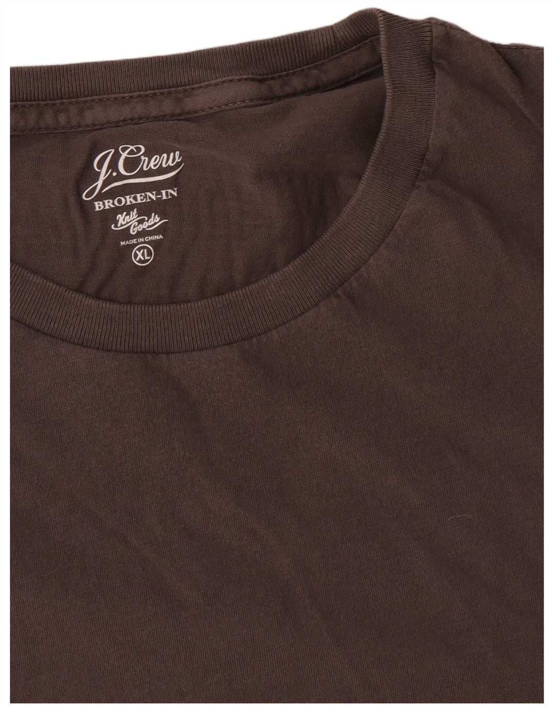 J. Crew Herre T-Shirt Top XL Brun Bomuld