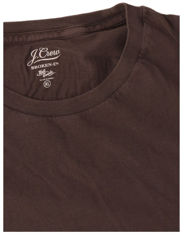 J. Crew Herre T-Shirt Top XL Brun Bomuld