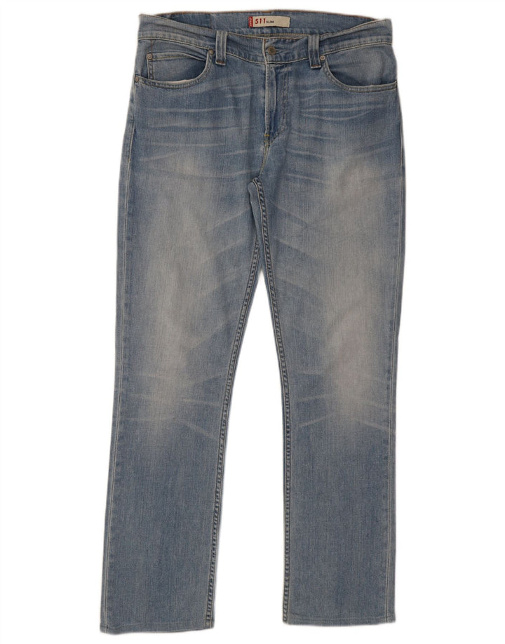 Levi's Herre 511 Slim Jeans W36 L32 Blå Bomuld
