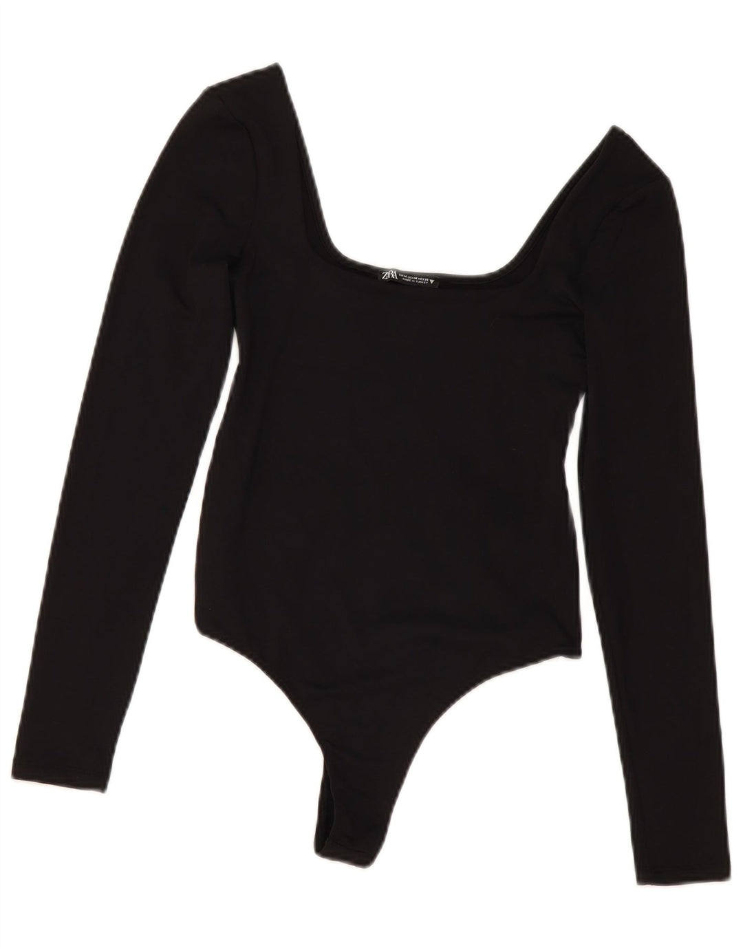 Zara Womens Bodysuit UK 12 Medium Black Polyamide