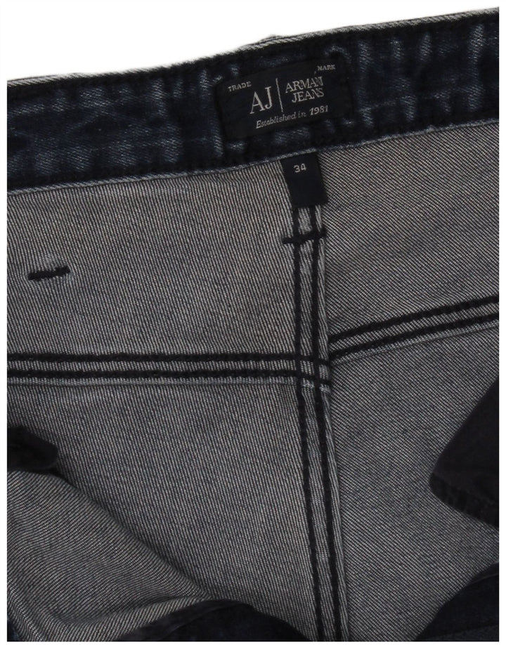 Armani Herre Slim Jeans W34 L31 Marineblå Bomuld
