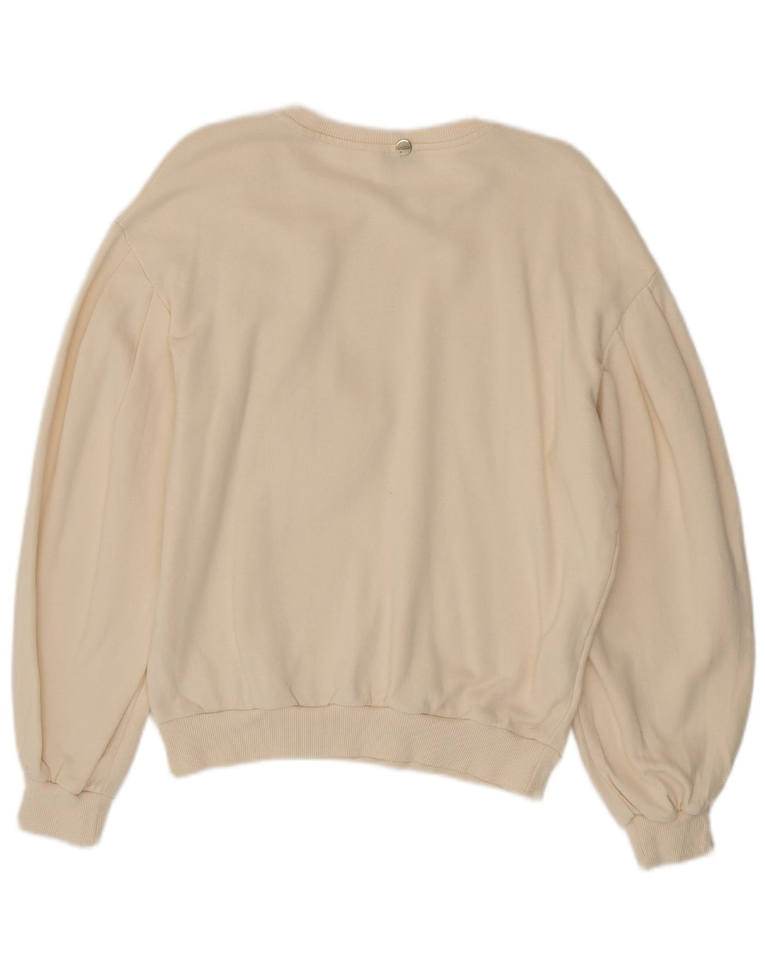 Liu Jo Dame Sweatshirt Jumper UK 14 Medium Off White Floral