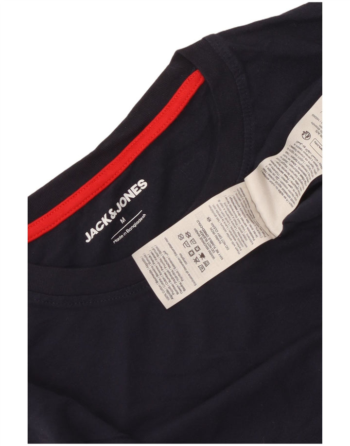 Jack & Jones Herre Top Langærmet Medium Marineblå Bomuld