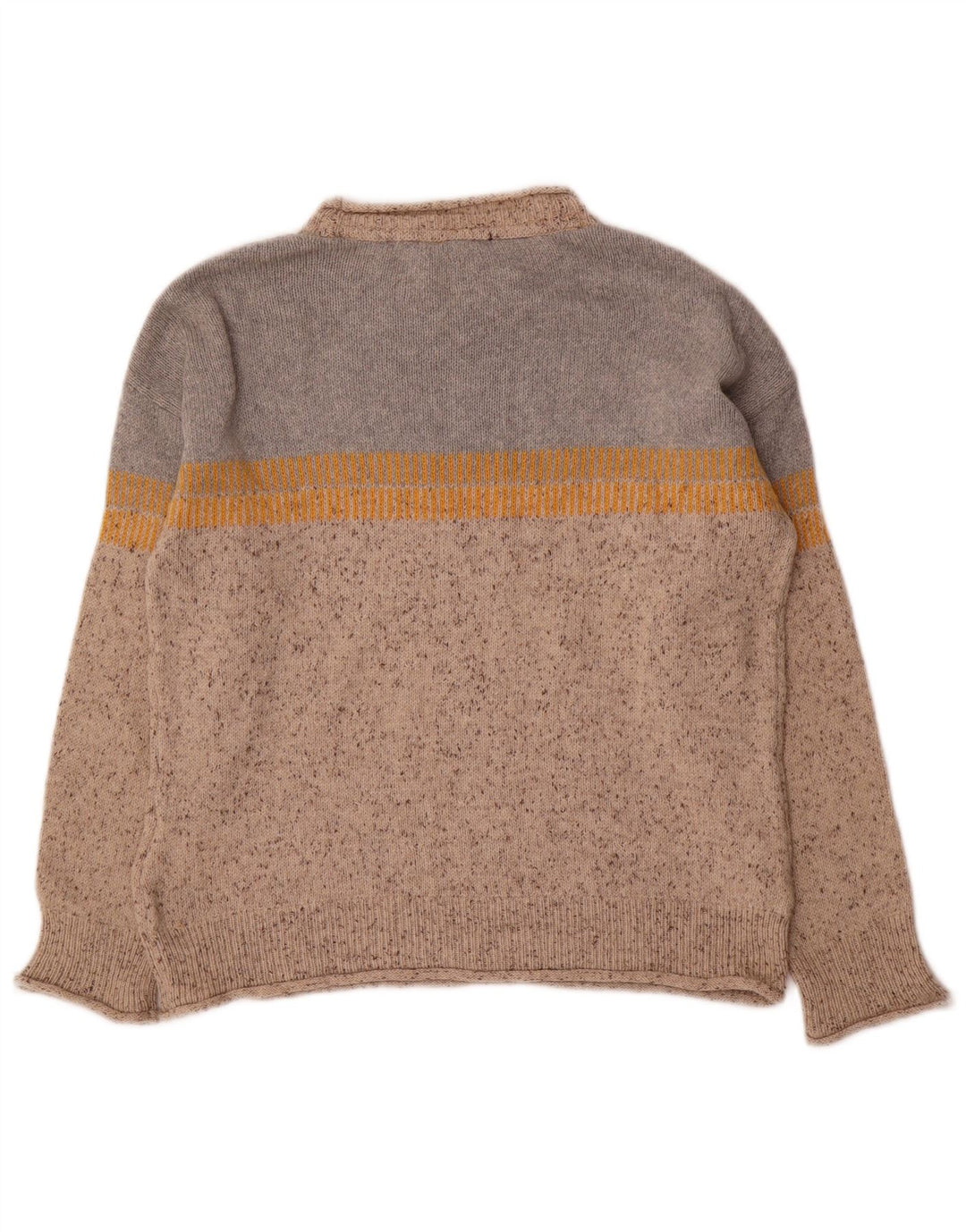 Weird Fish Dame Turtle Neck Jumper Sweater UK 8 Small Grey Colourblock