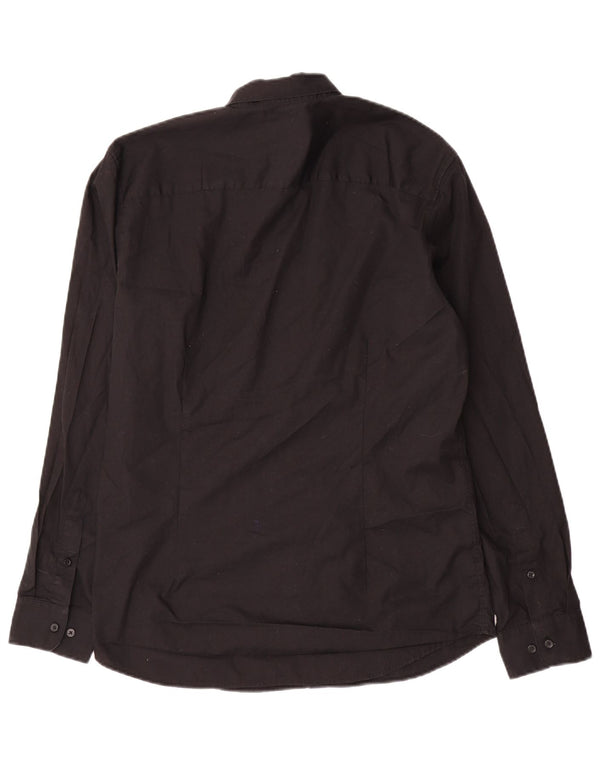 Jack & Jones Mens Shirt Medium Black Cotton