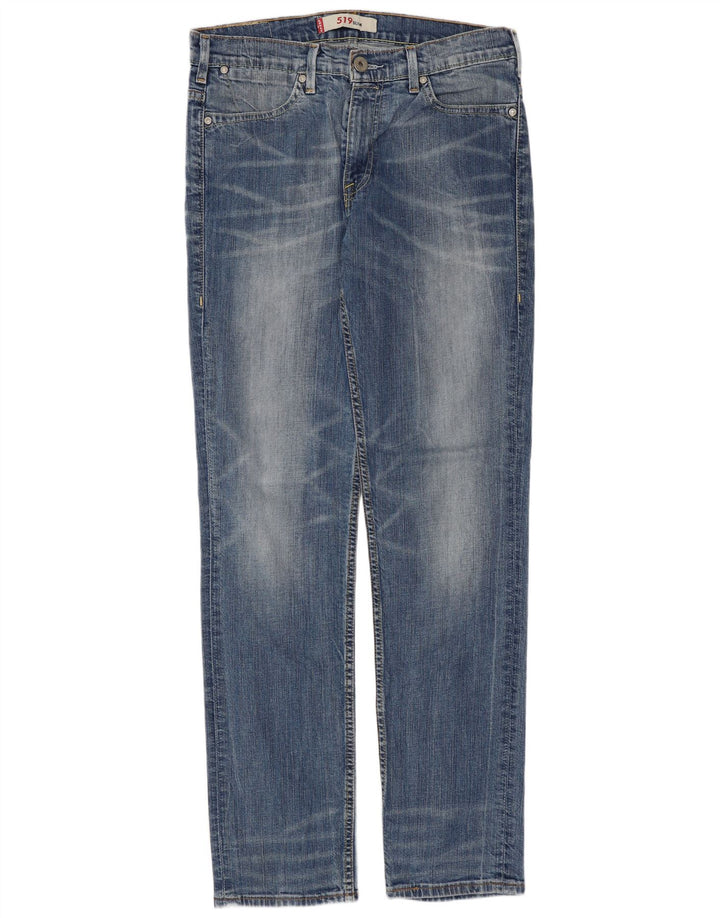 Levi's Herre 519 Slim Jeans W33 L34 Blå Bomuld