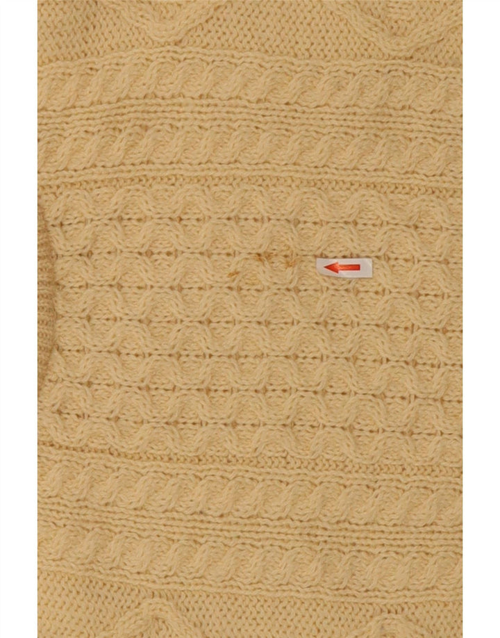 arancrafts Herre Crew Neck Jumper Sweater Medium Beige Uld