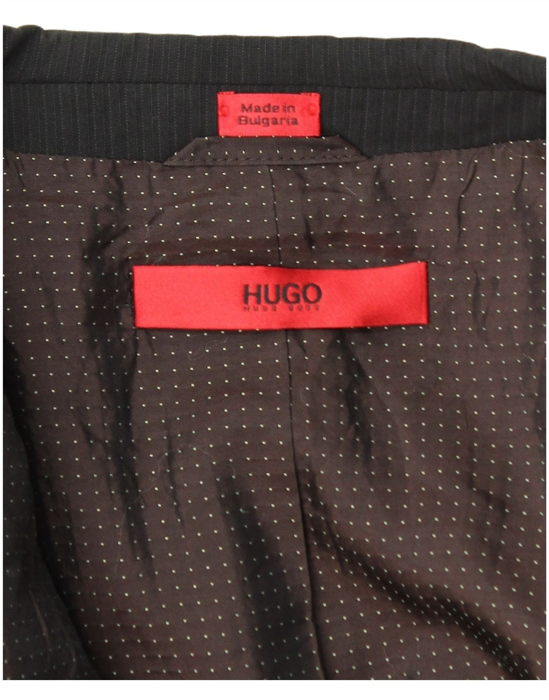 Hugo Boss Herre 2-knaps blazerjakke UK 44 2XL Sort nålestribet uld