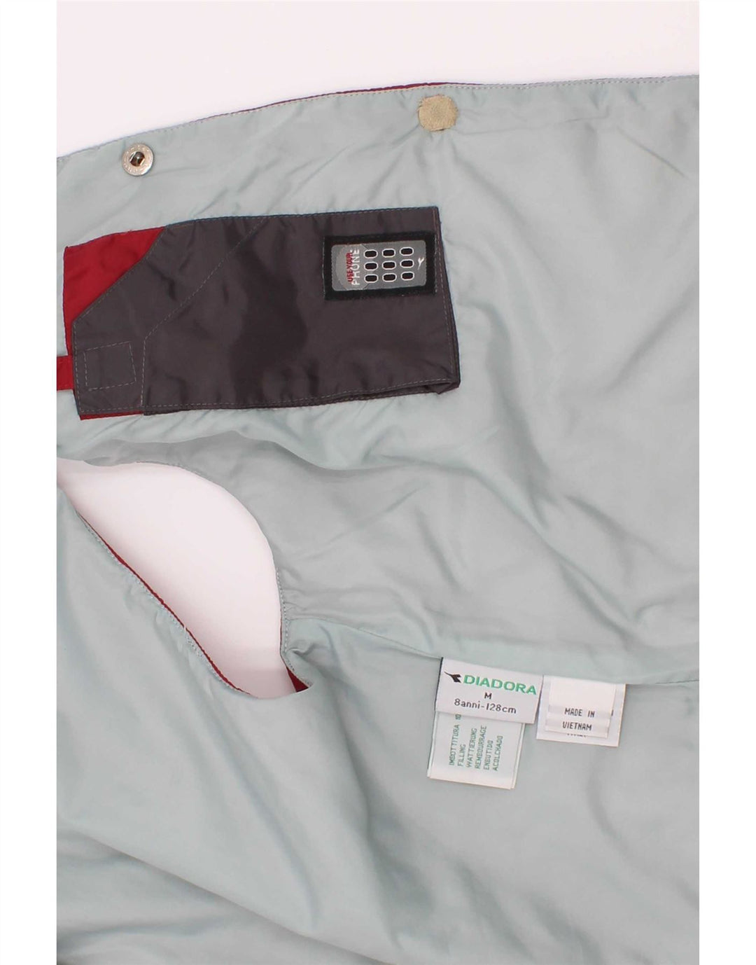 Diadora Boys Polstret Gilet 7-8 år Medium Rød Polyester