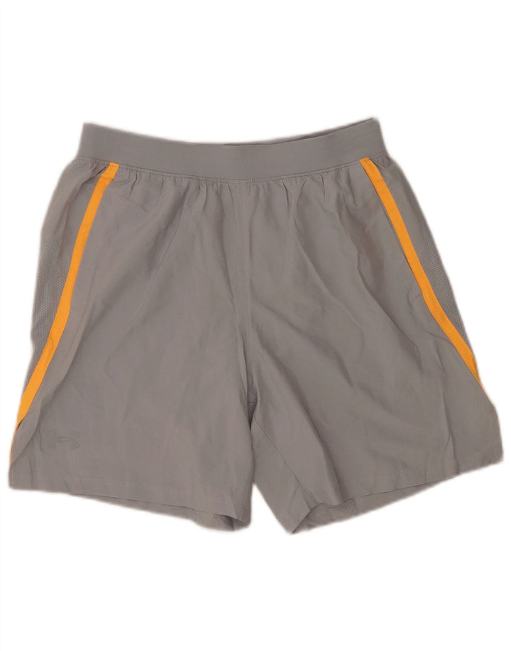 UNDER ARMOUR Mens Fitted Sport Shorts Medium  Grey Polyester