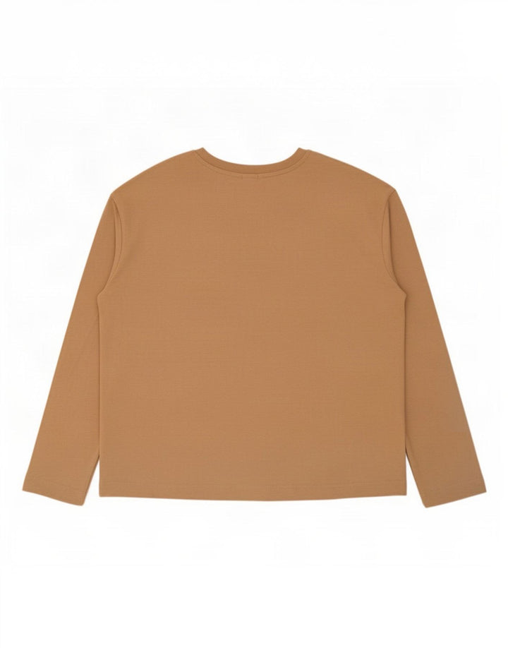 John Lewis Dame Oversized Top Langærmet UK 12 Medium Beige Bomuld